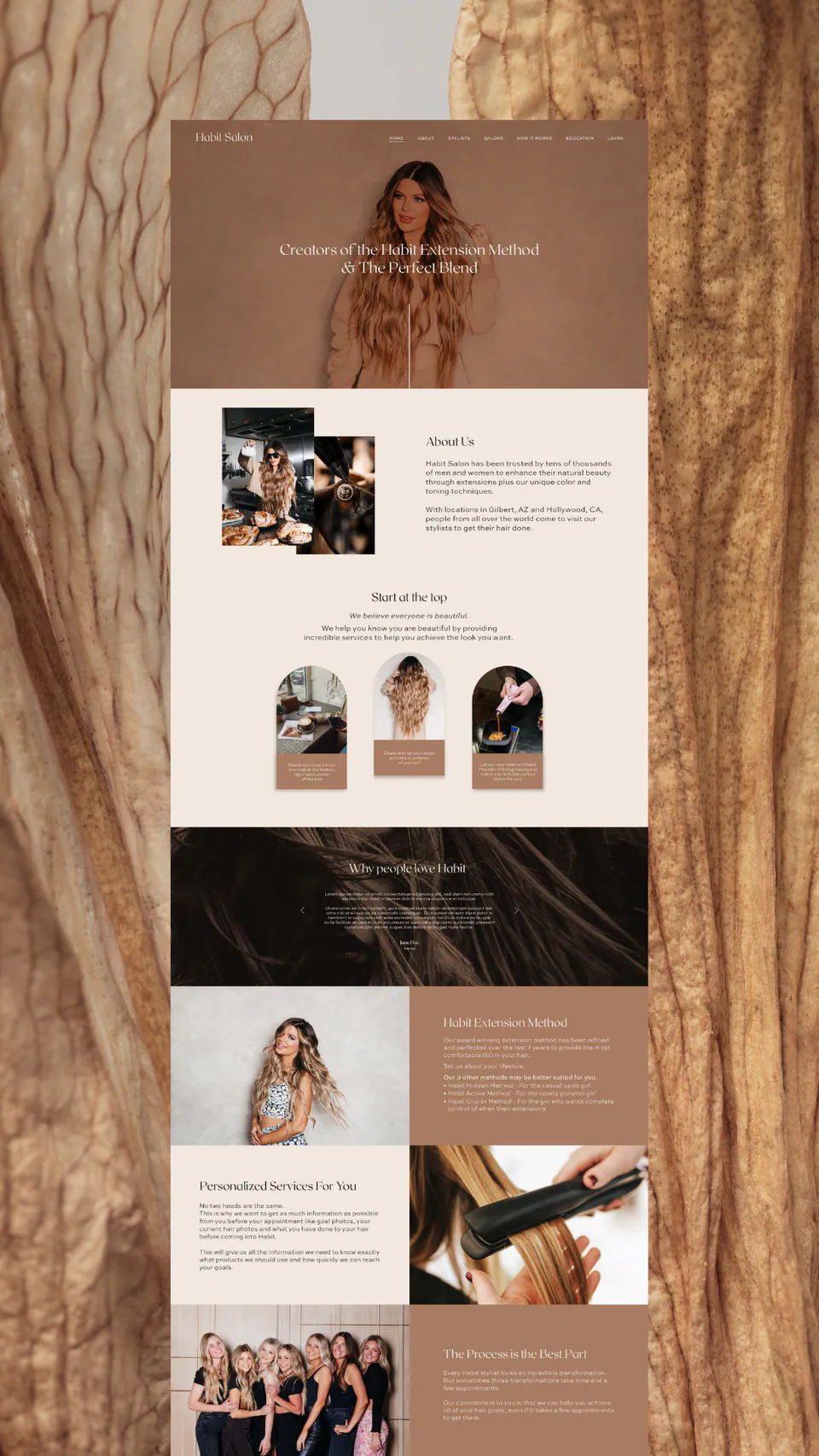 Habit Salon, Web Design: image 2 of 2