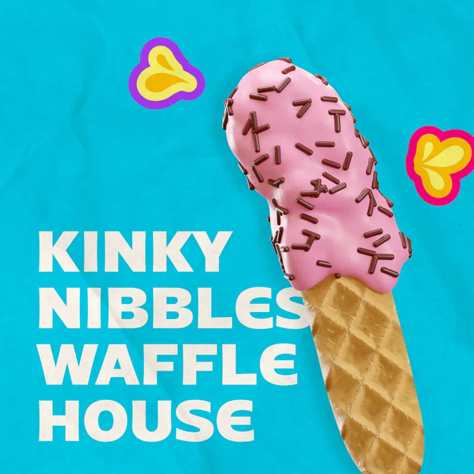 Kinky Nibbles Waffle House, Branding: image 13 of 21