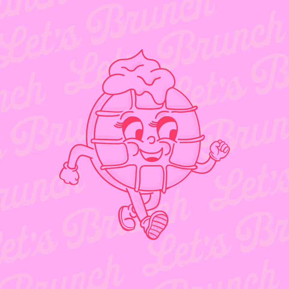 Let’s Brunch, Waffle House Branding · Passion Project: image 1 of 9