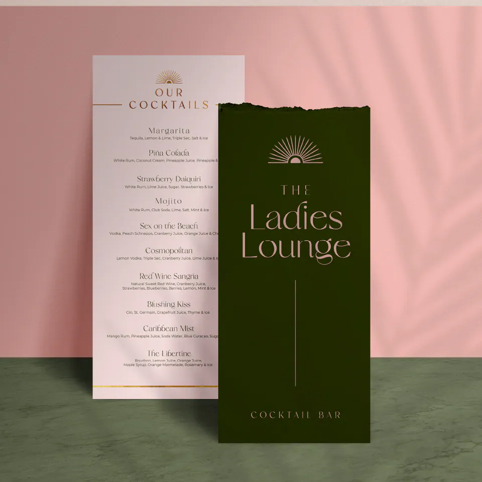 The Ladies Lounge, Cocktail Bar Branding: image 3 of 8